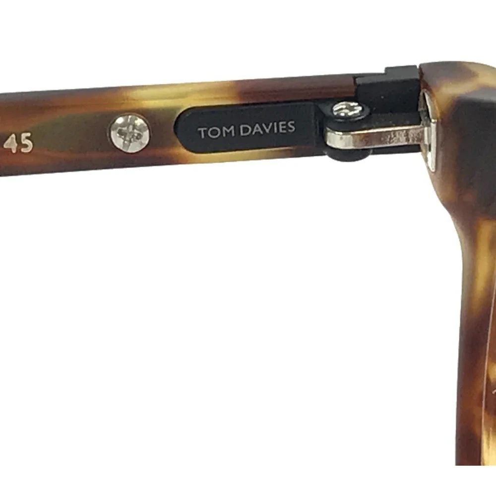 Tom Davies Eyeglasses Frames TD761 Col. 902 Tortoise Round Full Rim 49-18-145